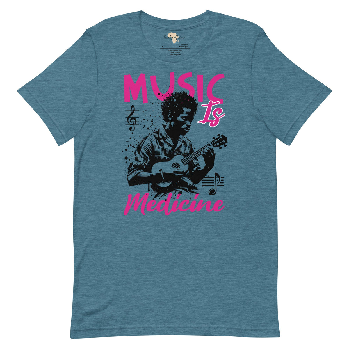 Music is medicine unisex t-shirt Funky African