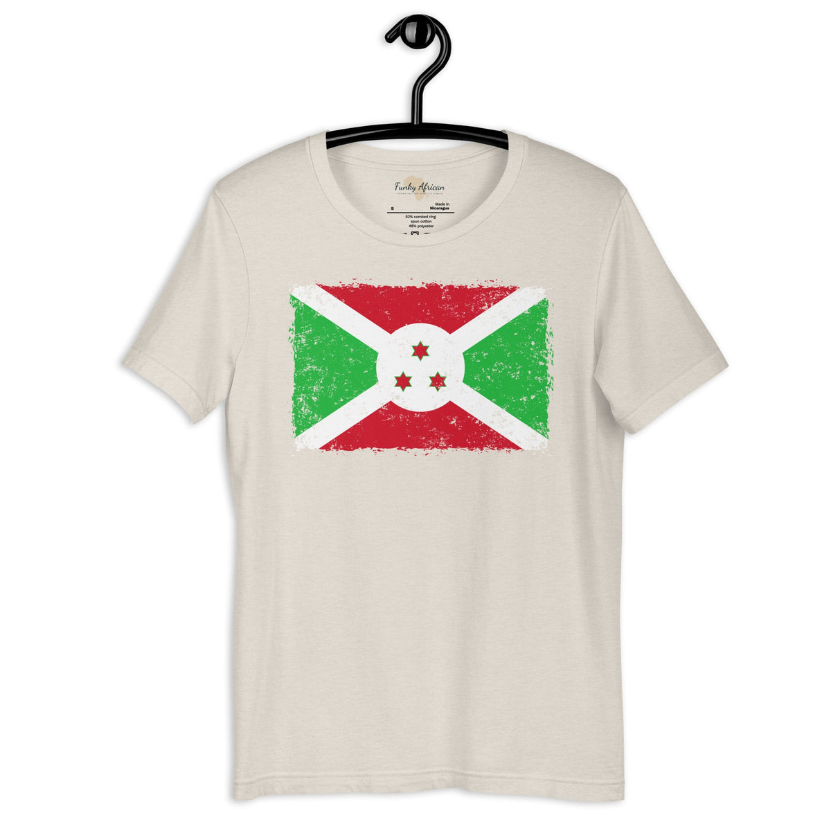 Burundi grunge unisex tee Funky African