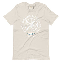 Peace begins with a smile unisex tee