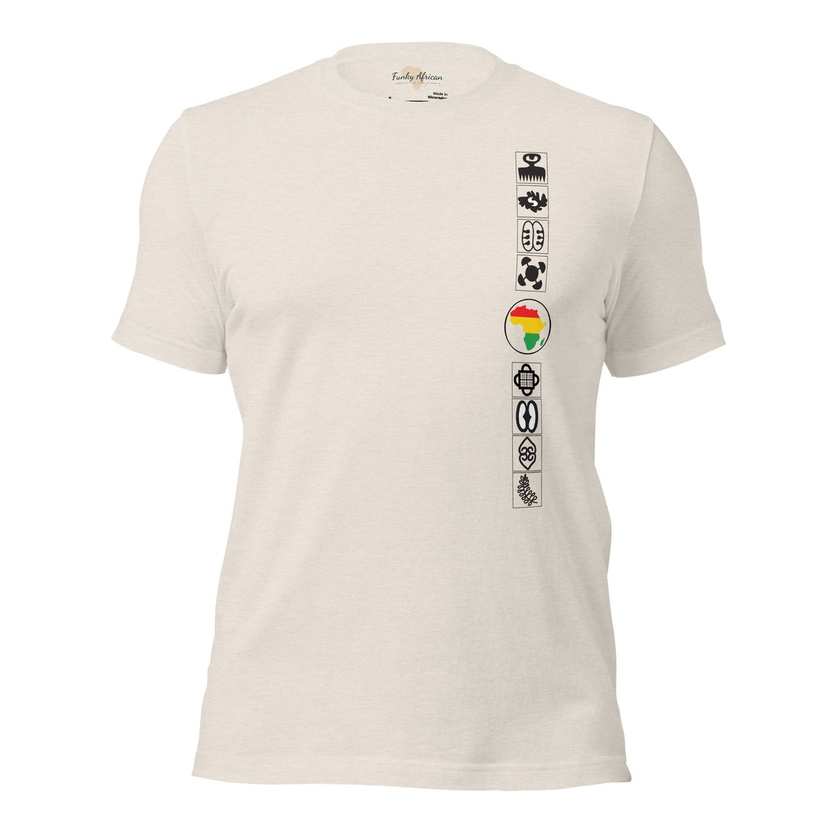 Adinkra Sided Unisex t-shirt Funky African