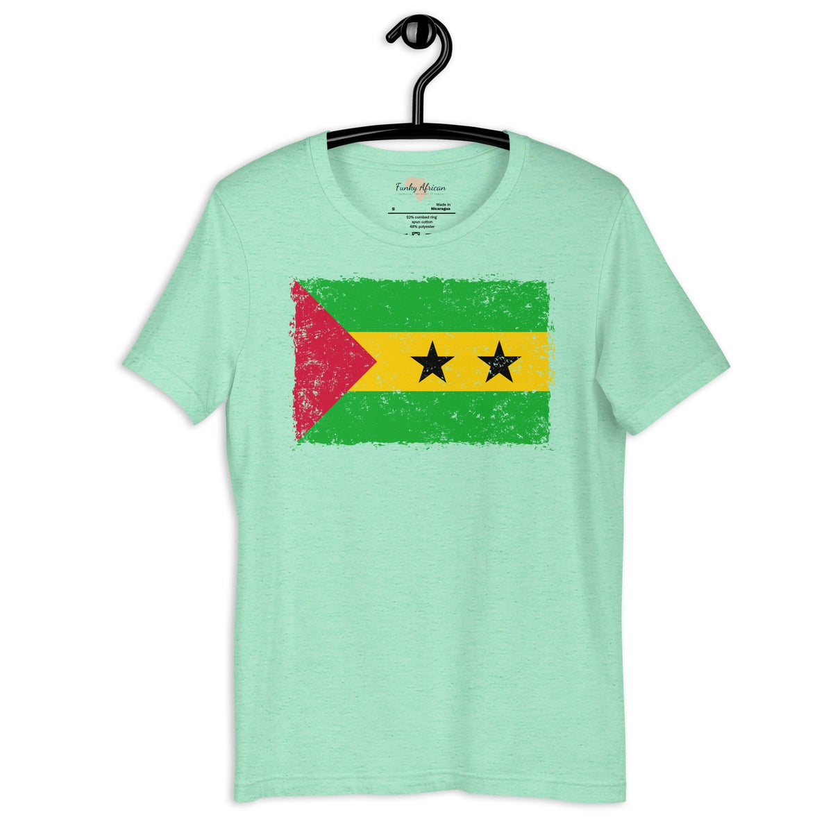 São Tomé and Príncipe grunge unisex tee Funky African
