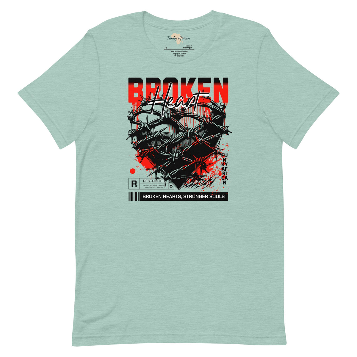 Broken Heart unisex tee Funky African