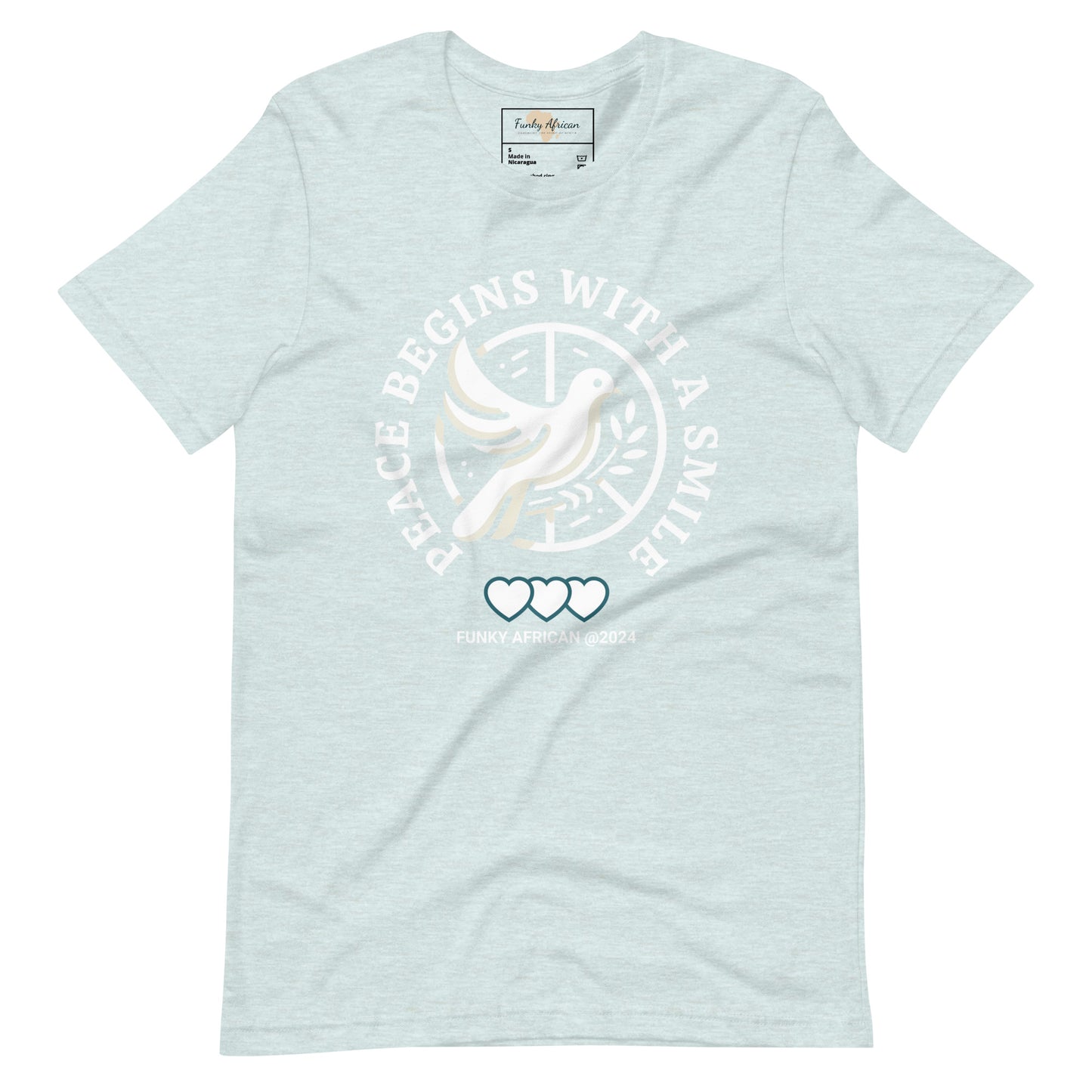 Peace begins with a smile unisex tee