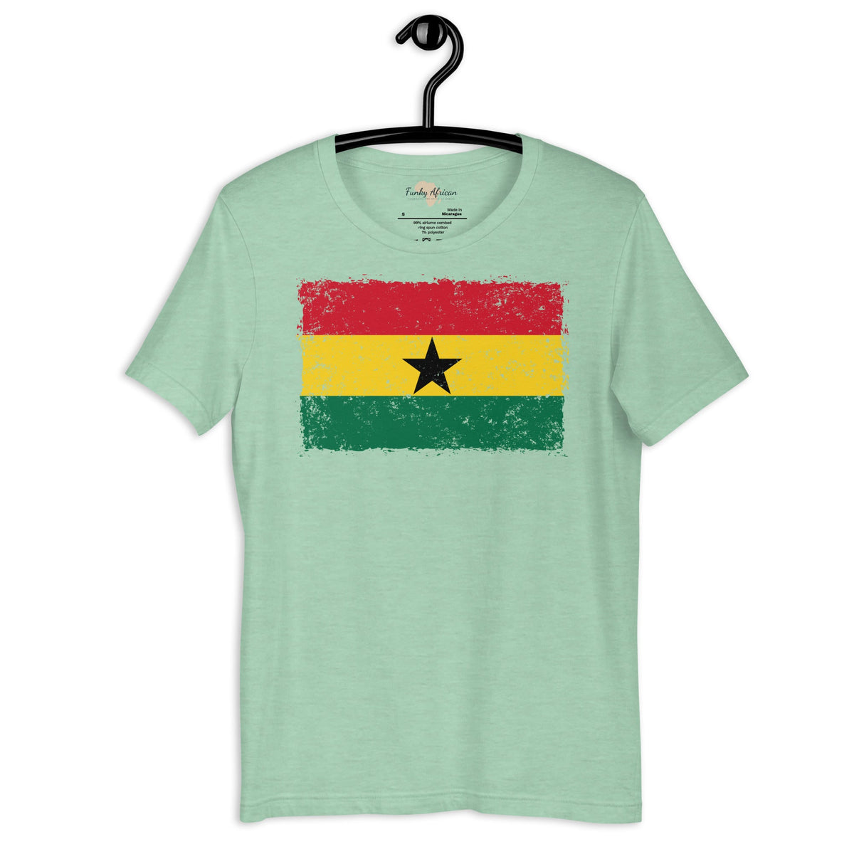Ghana grunge unisex tee Funky African