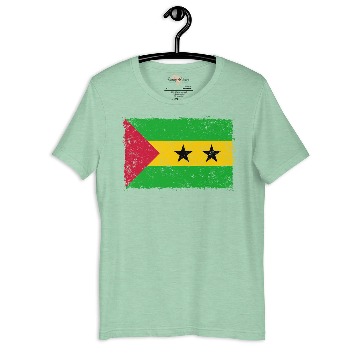 São Tomé and Príncipe grunge unisex tee Funky African
