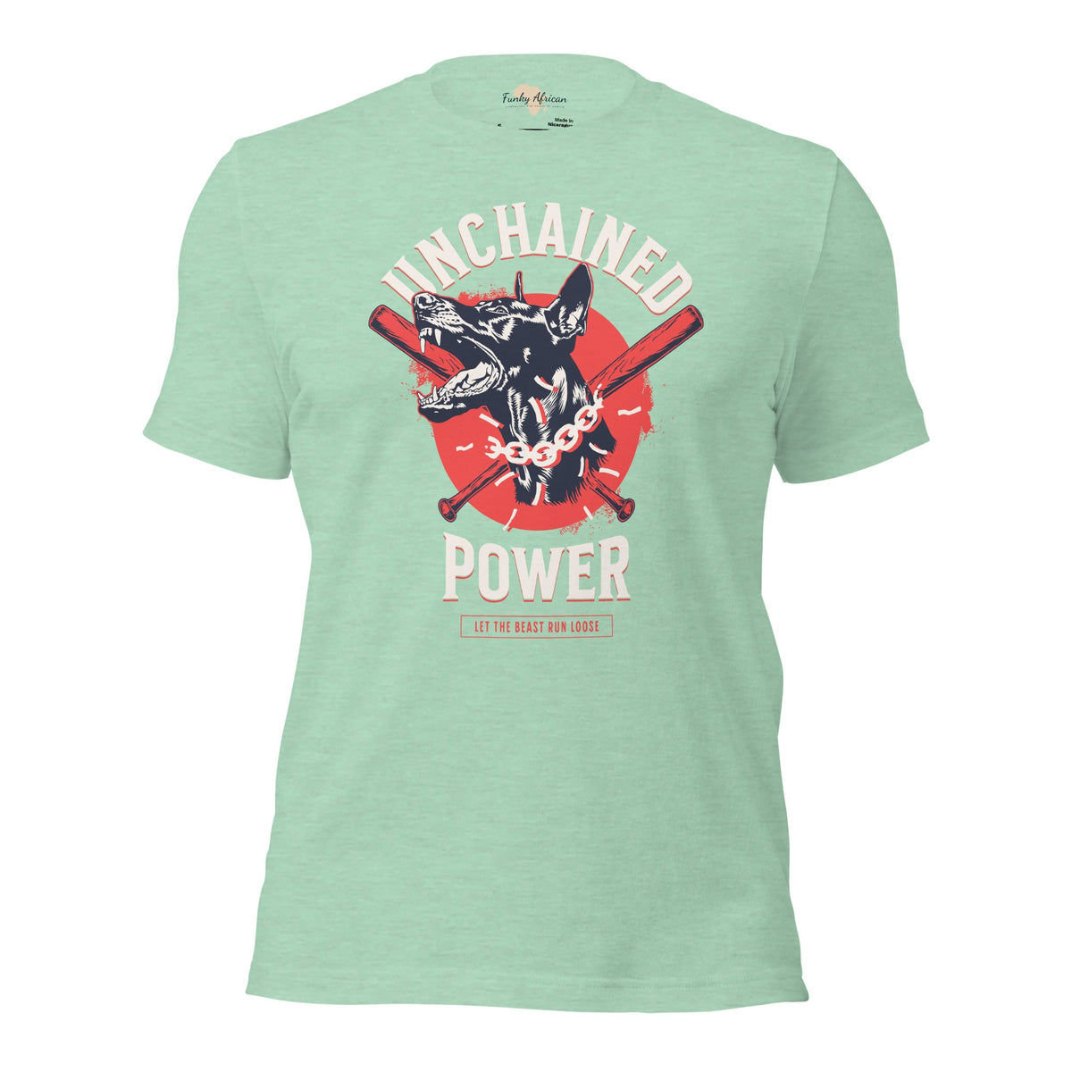 Unchained Power Unisex t-shirt Funky African
