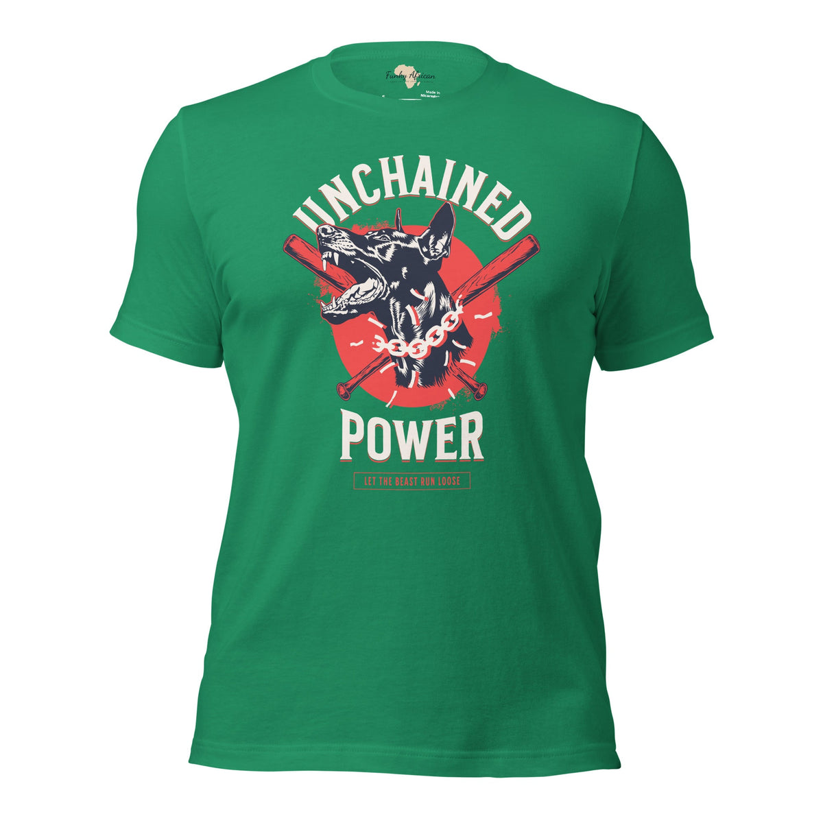 Unchained Power Unisex t-shirt Funky African