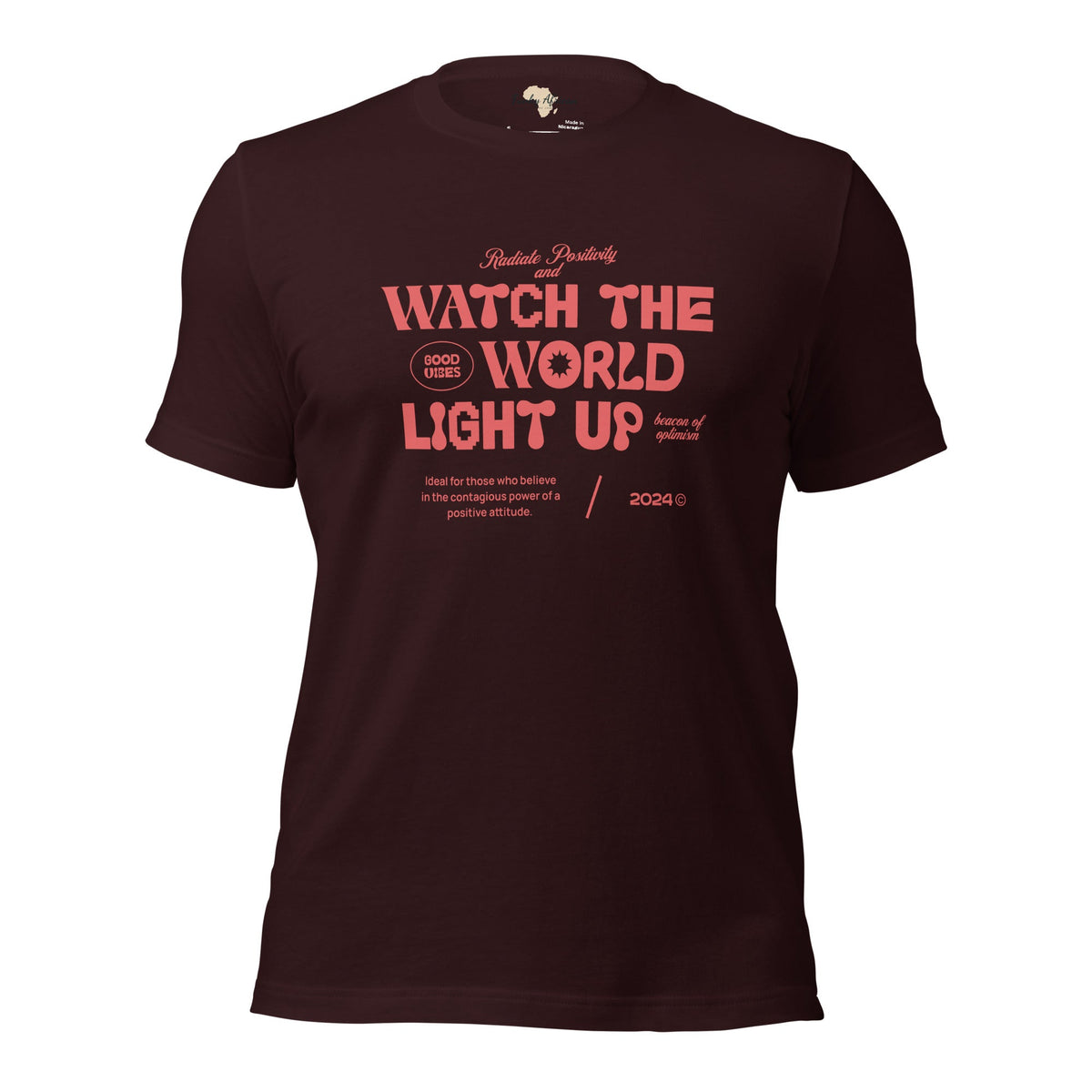 Watch the World Light Up Unisex t-shirt Funky African