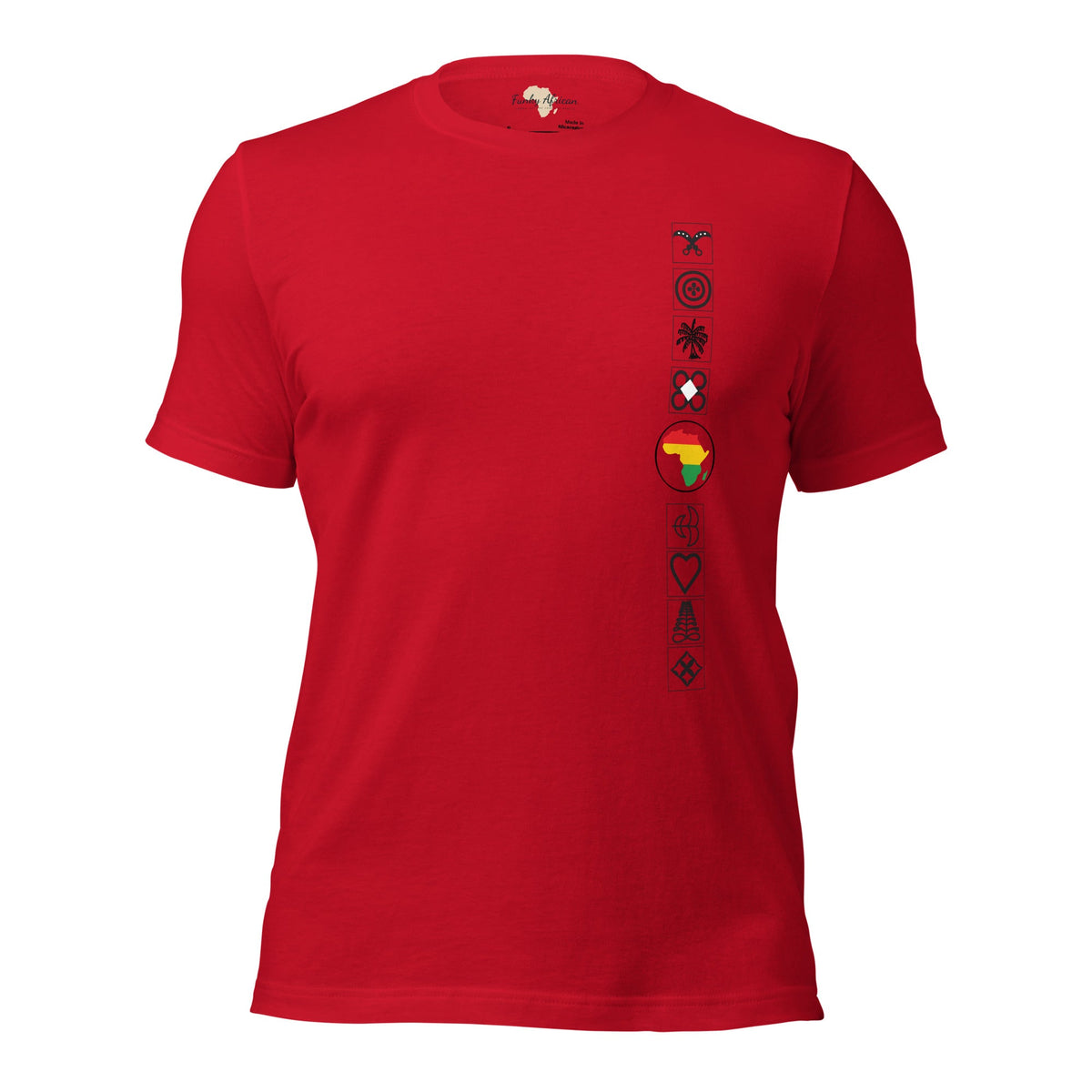 Adinkra Side Unisex t-shirt Funky African