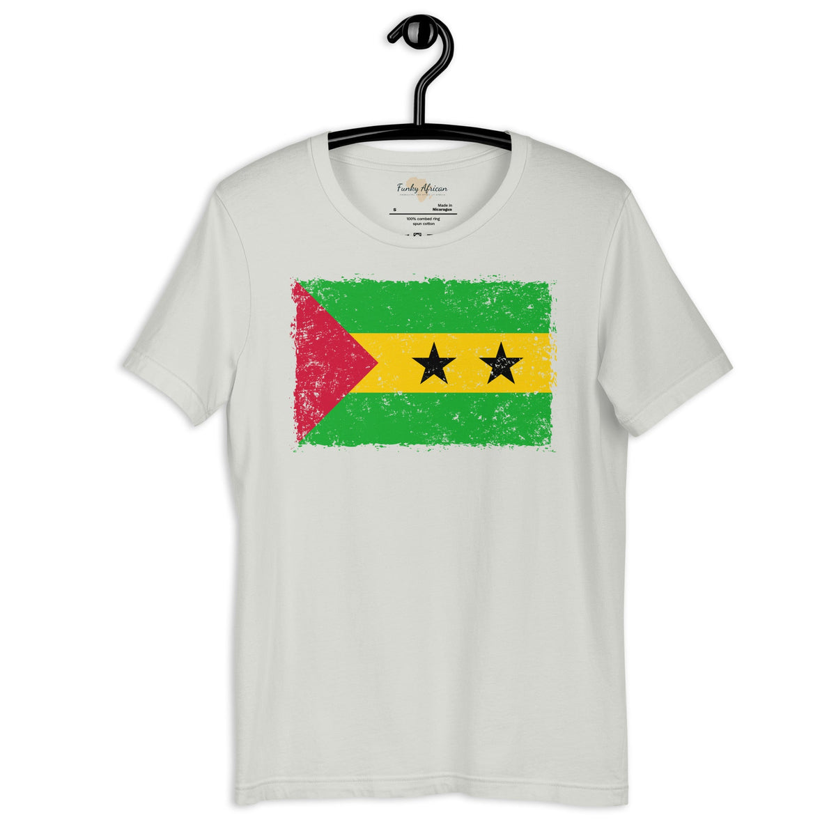 São Tomé and Príncipe grunge unisex tee Funky African