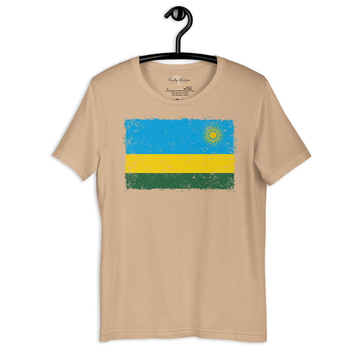 Rwanda grunge unisex tee Funky African