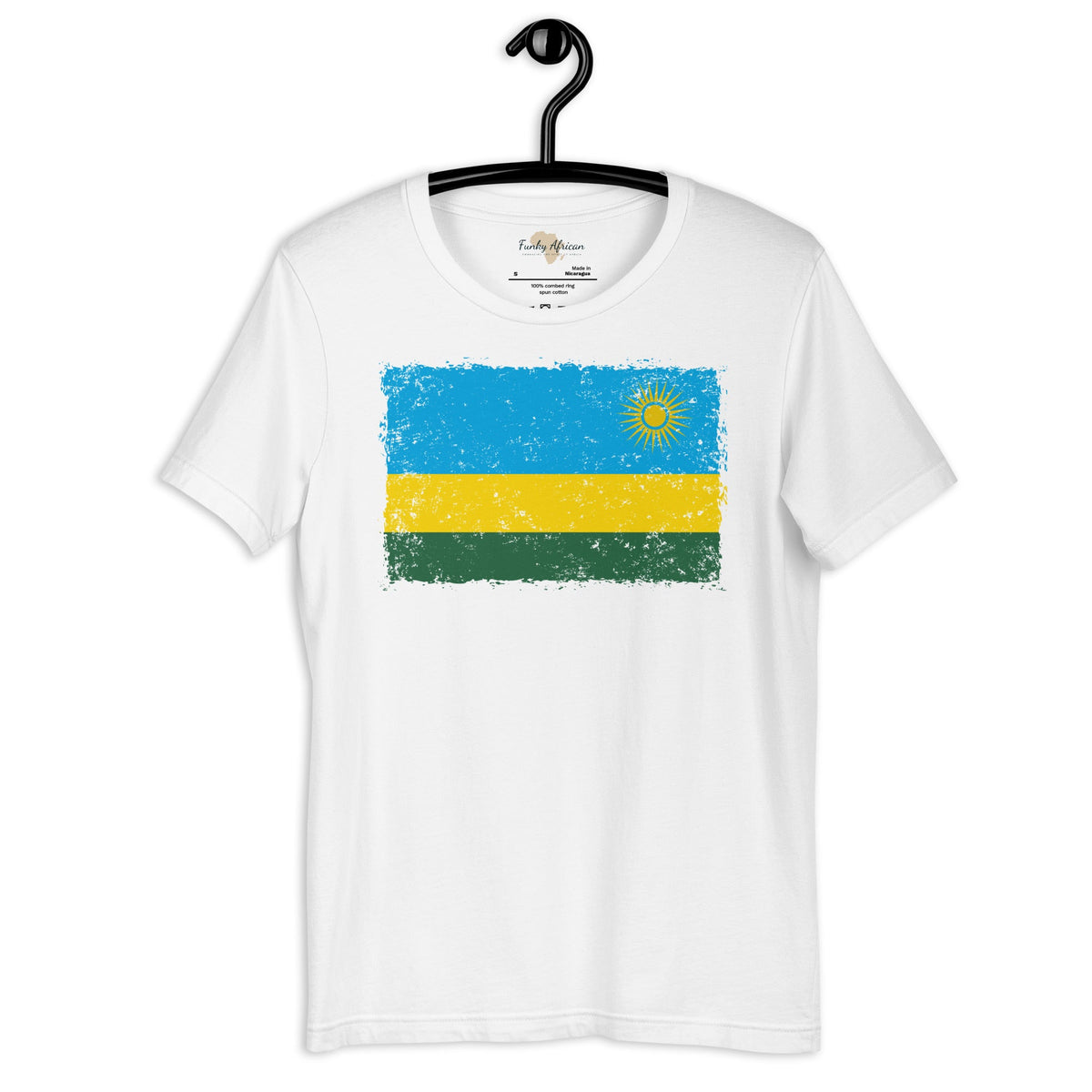 Rwanda grunge unisex tee Funky African