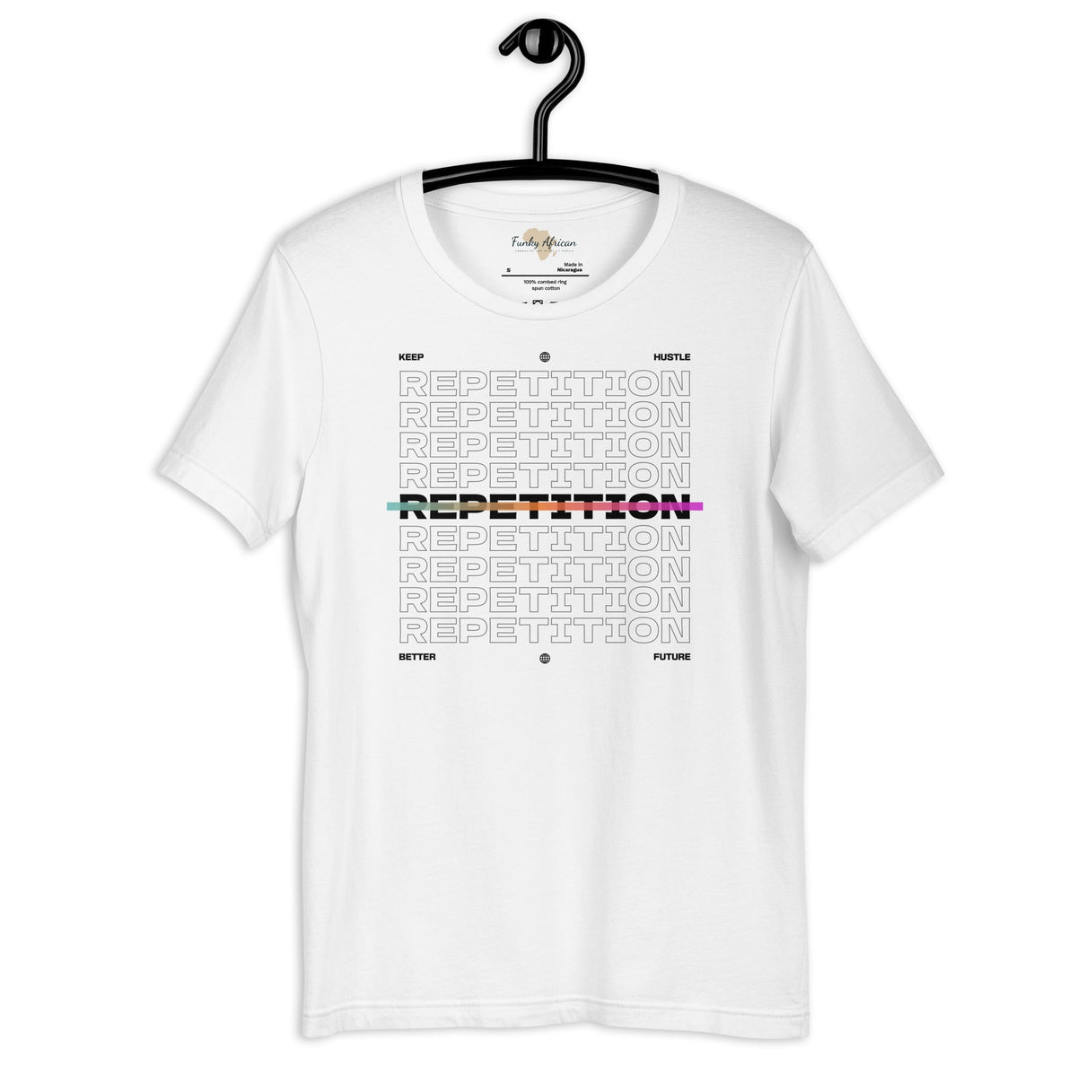 Repetition unisex tee Funky African