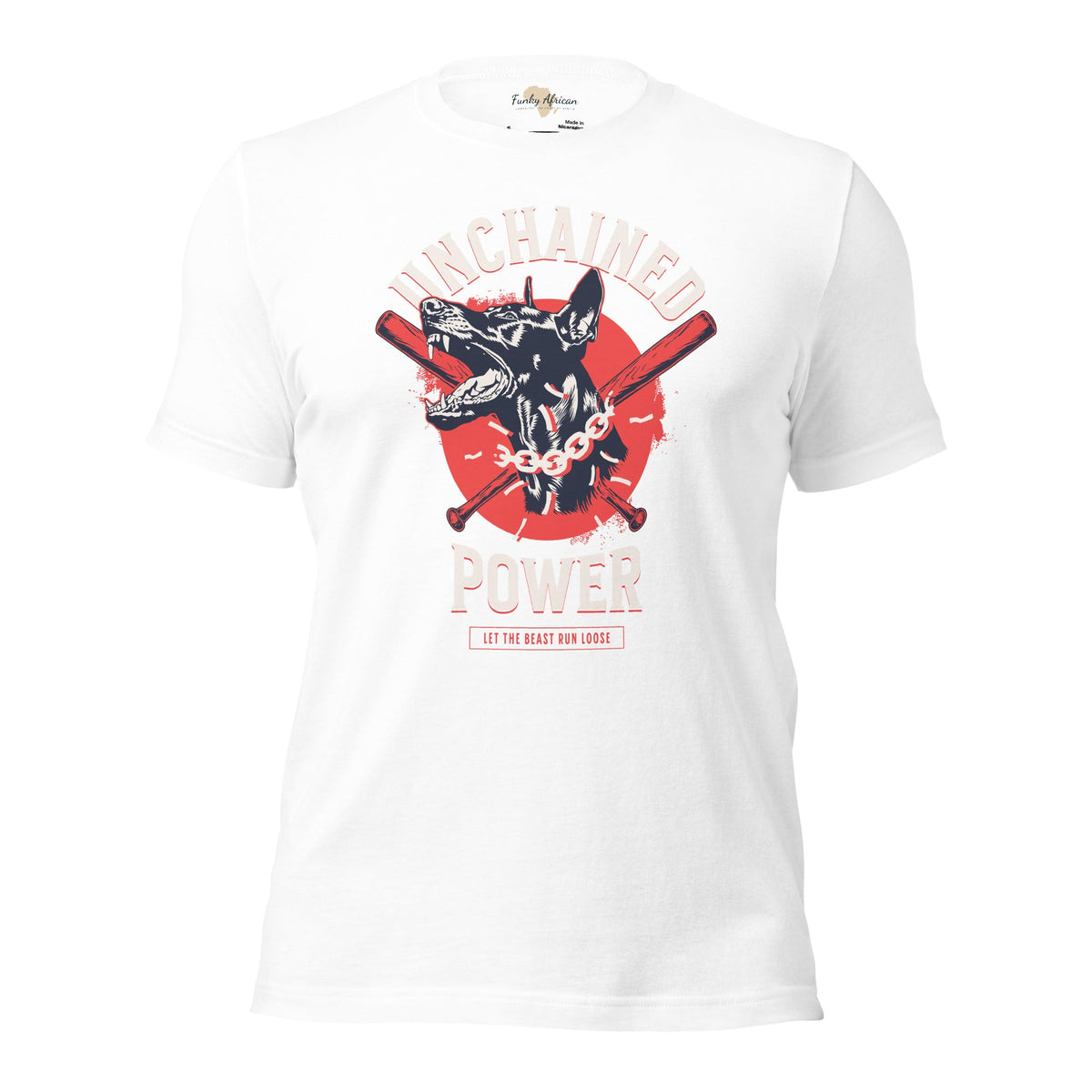 Unchained Power Unisex t-shirt Funky African