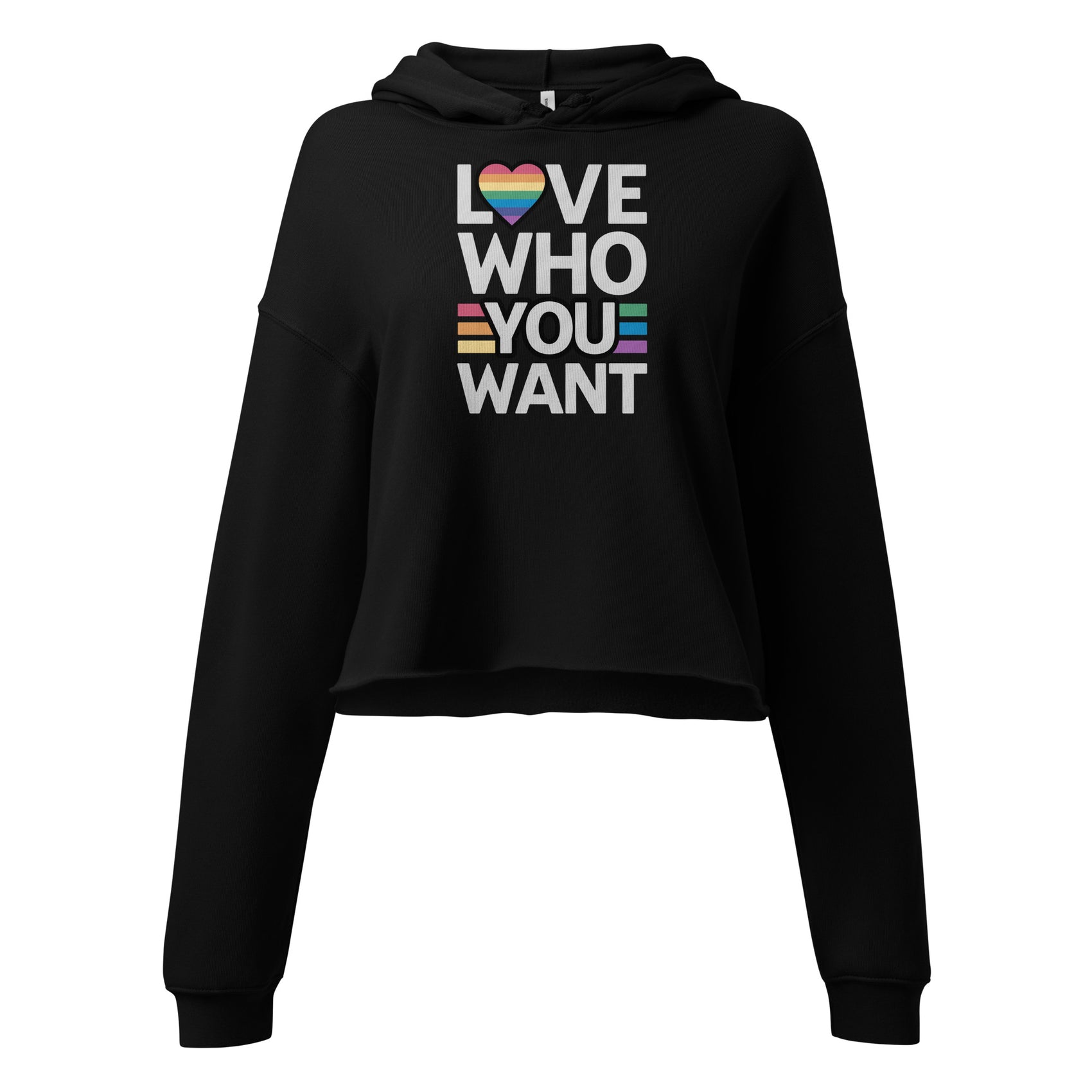 Love who you want Crop Hoodie