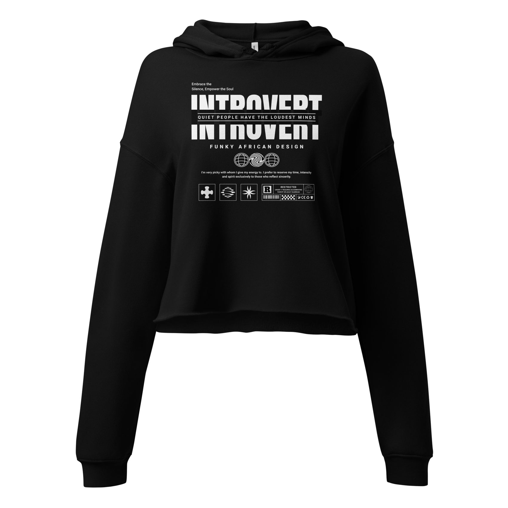 Introvert Crop Hoodie