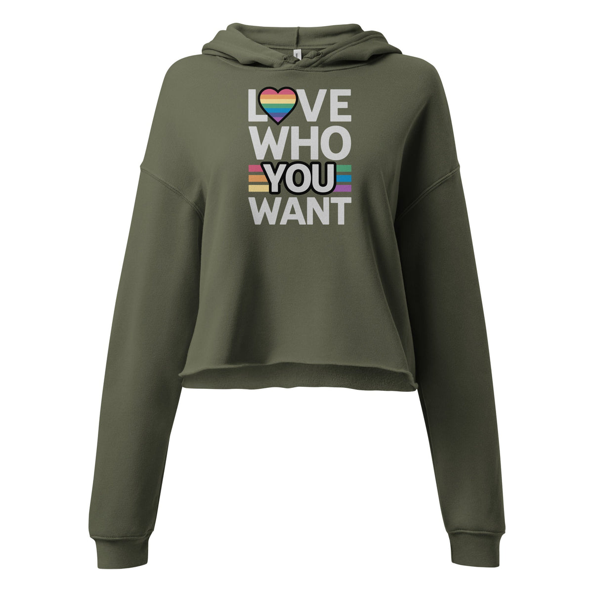 Love who you want Crop Hoodie Funky African