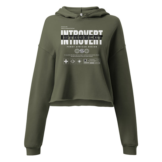 Introvert Crop Hoodie