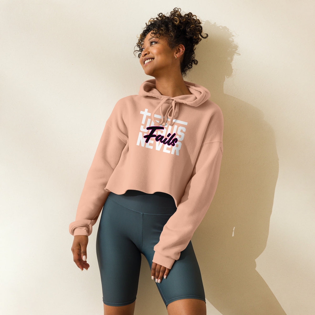 Jesus never fails Crop Hoodie Funky African