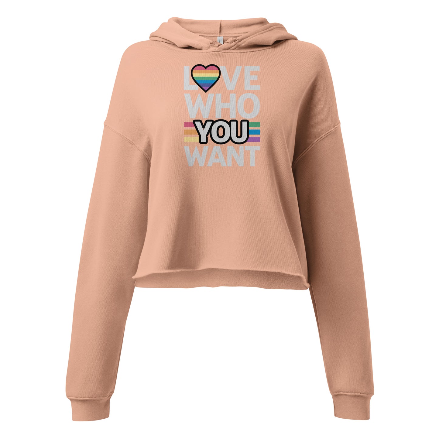 Love who you want Crop Hoodie