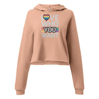 Love who you want Crop Hoodie