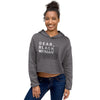Dear black woman crop hoodie - you speak you mind