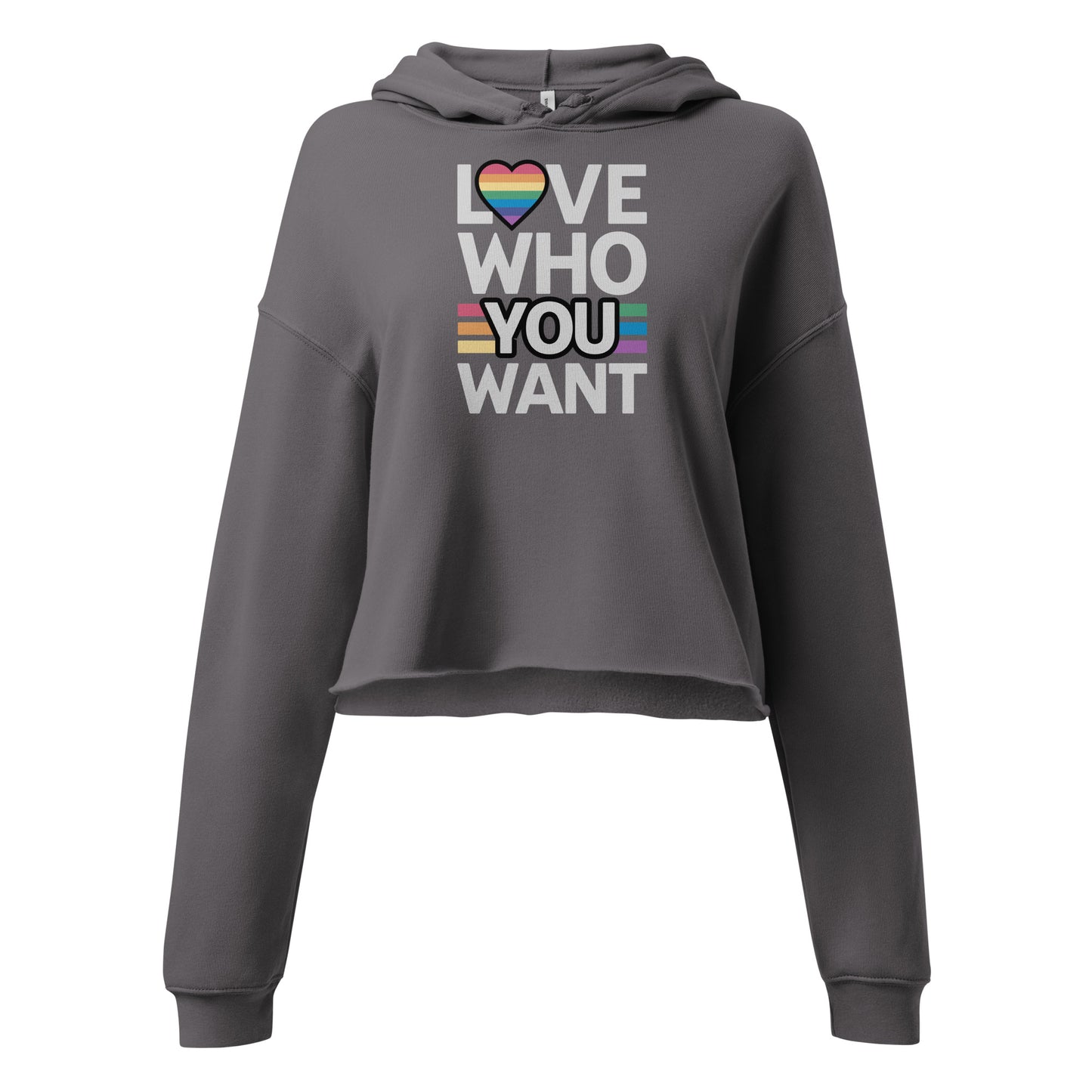 Love who you want Crop Hoodie