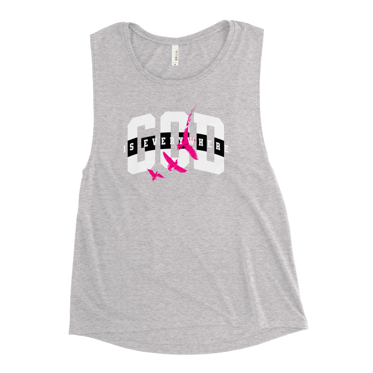 God is Everywhere Ladies’ Muscle Tank Funky African