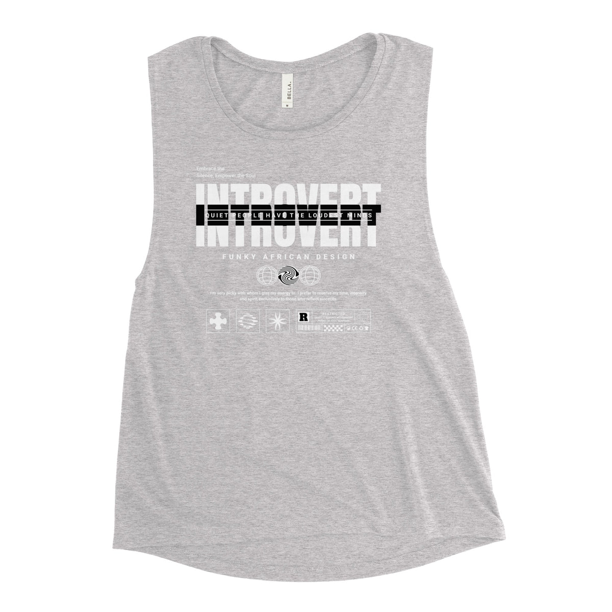 Introvert Ladies’ Muscle Tank Funky African