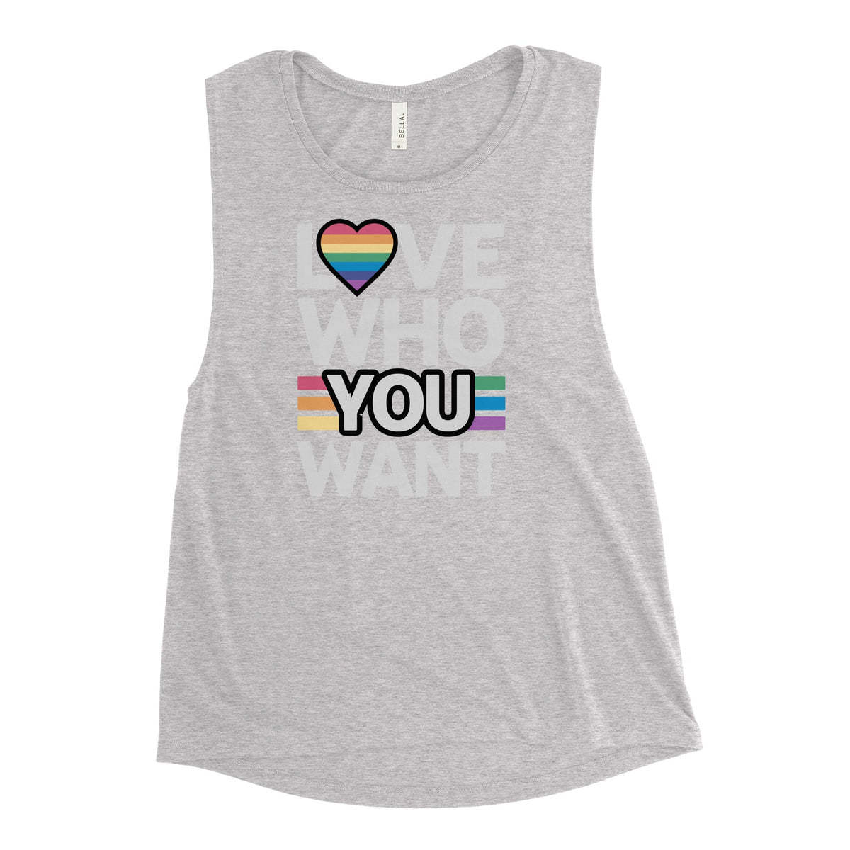 Love who you want Ladies’ Muscle Tank Funky African