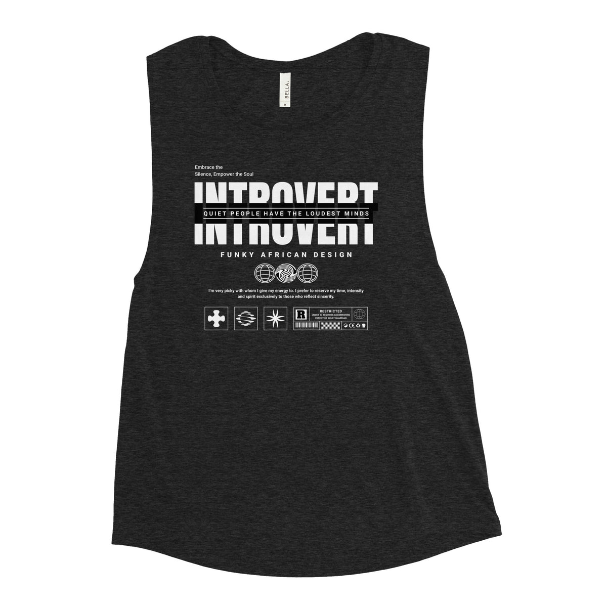 Introvert Ladies’ Muscle Tank Funky African