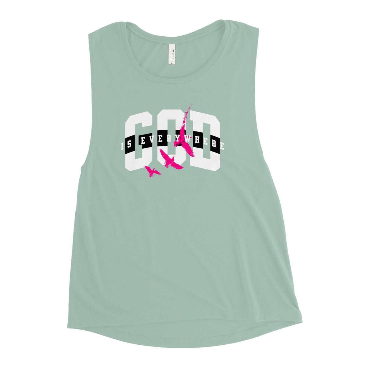 God is Everywhere Ladies’ Muscle Tank Funky African