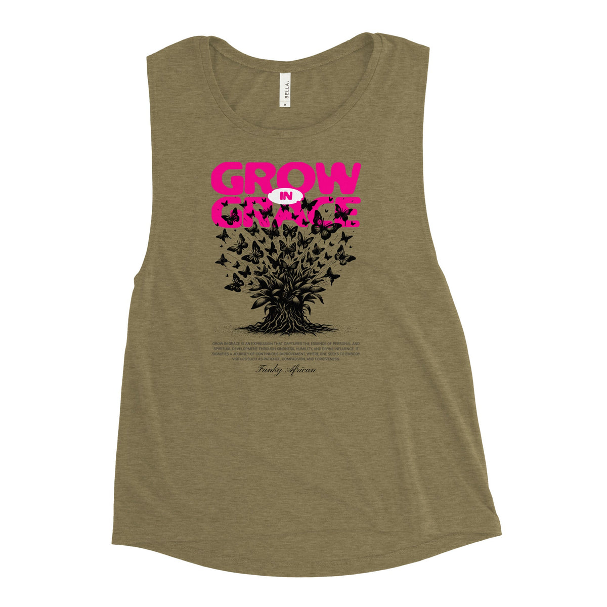 Grow in Grace Ladies’ Muscle Tank Funky African