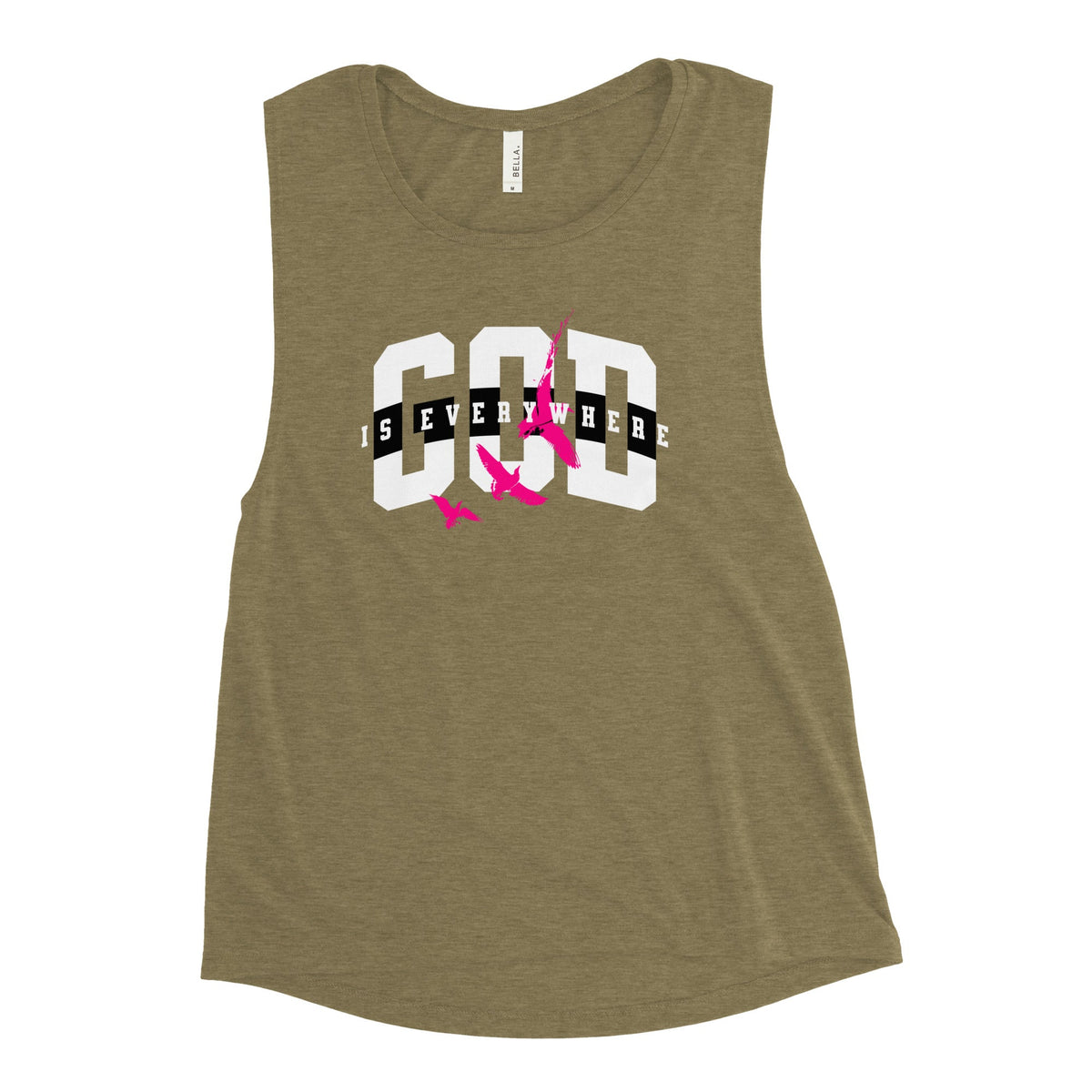 God is Everywhere Ladies’ Muscle Tank Funky African
