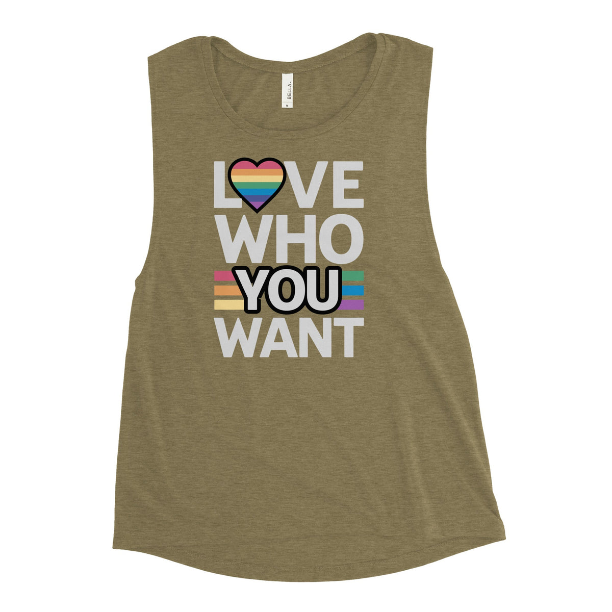 Love who you want Ladies’ Muscle Tank Funky African