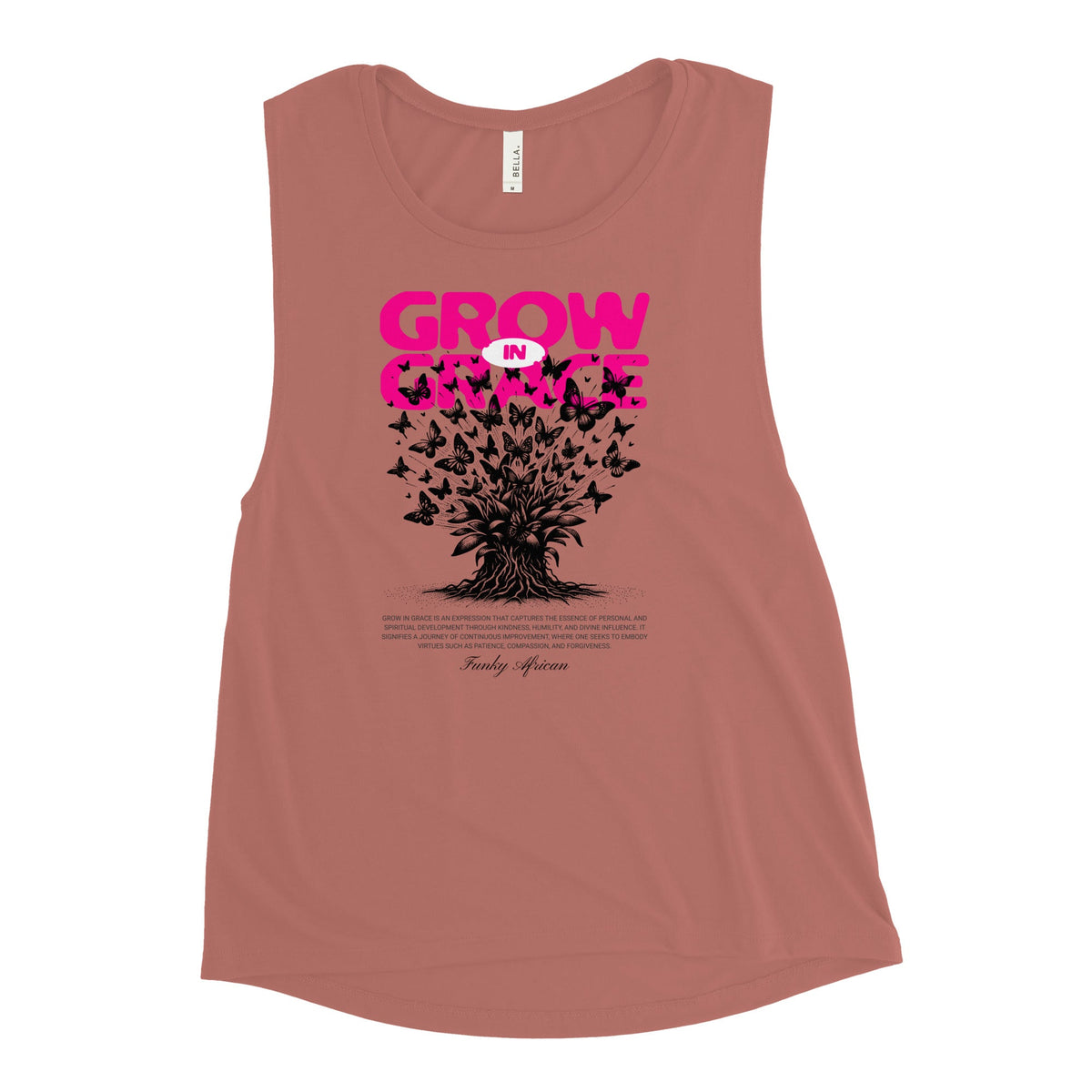 Grow in Grace Ladies’ Muscle Tank Funky African