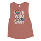 Love who you want Ladies’ Muscle Tank