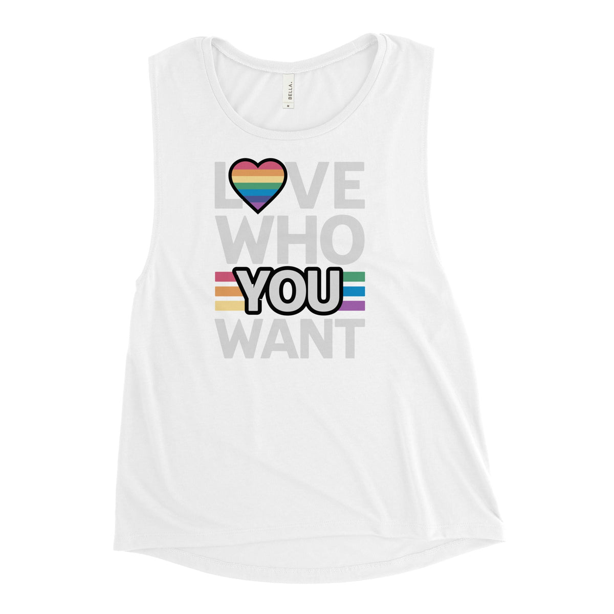 Love who you want Ladies’ Muscle Tank Funky African