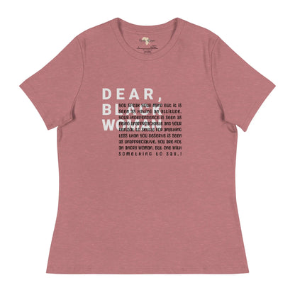 Dear black women's relaxed tee - you speak your mind Funky African