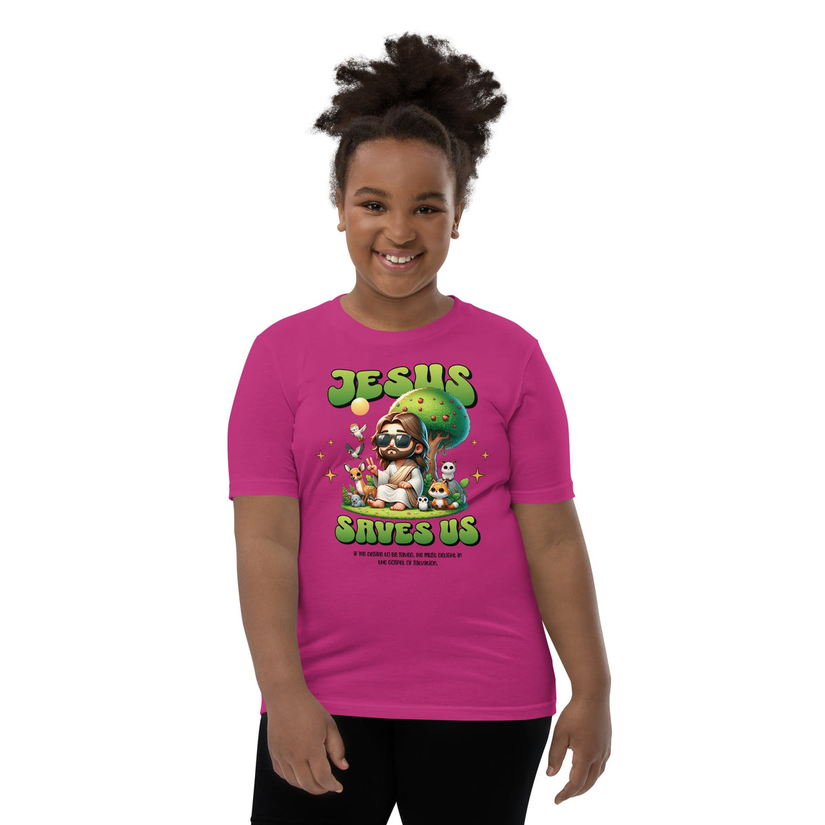 Jesus saves Youth T-Shirt Funky African