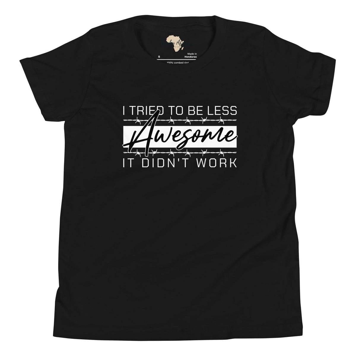 Less awesome youth tee Funky African