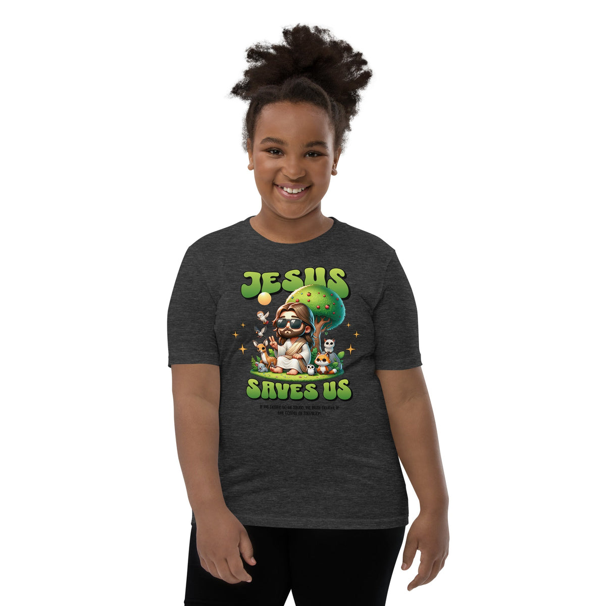 Jesus saves Youth T-Shirt Funky African