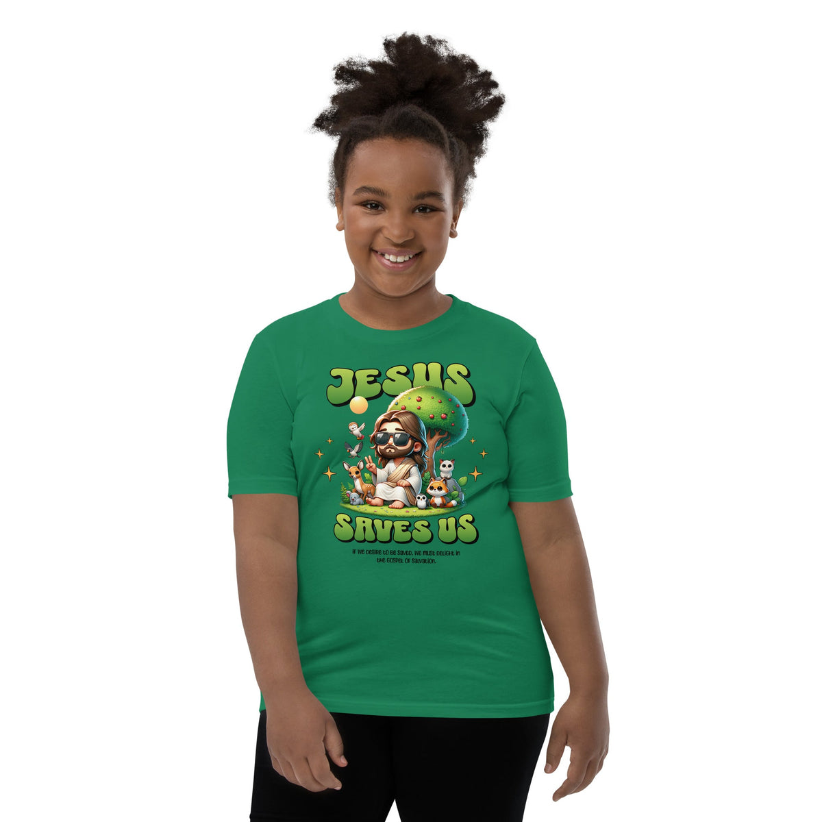 Jesus saves Youth T-Shirt Funky African