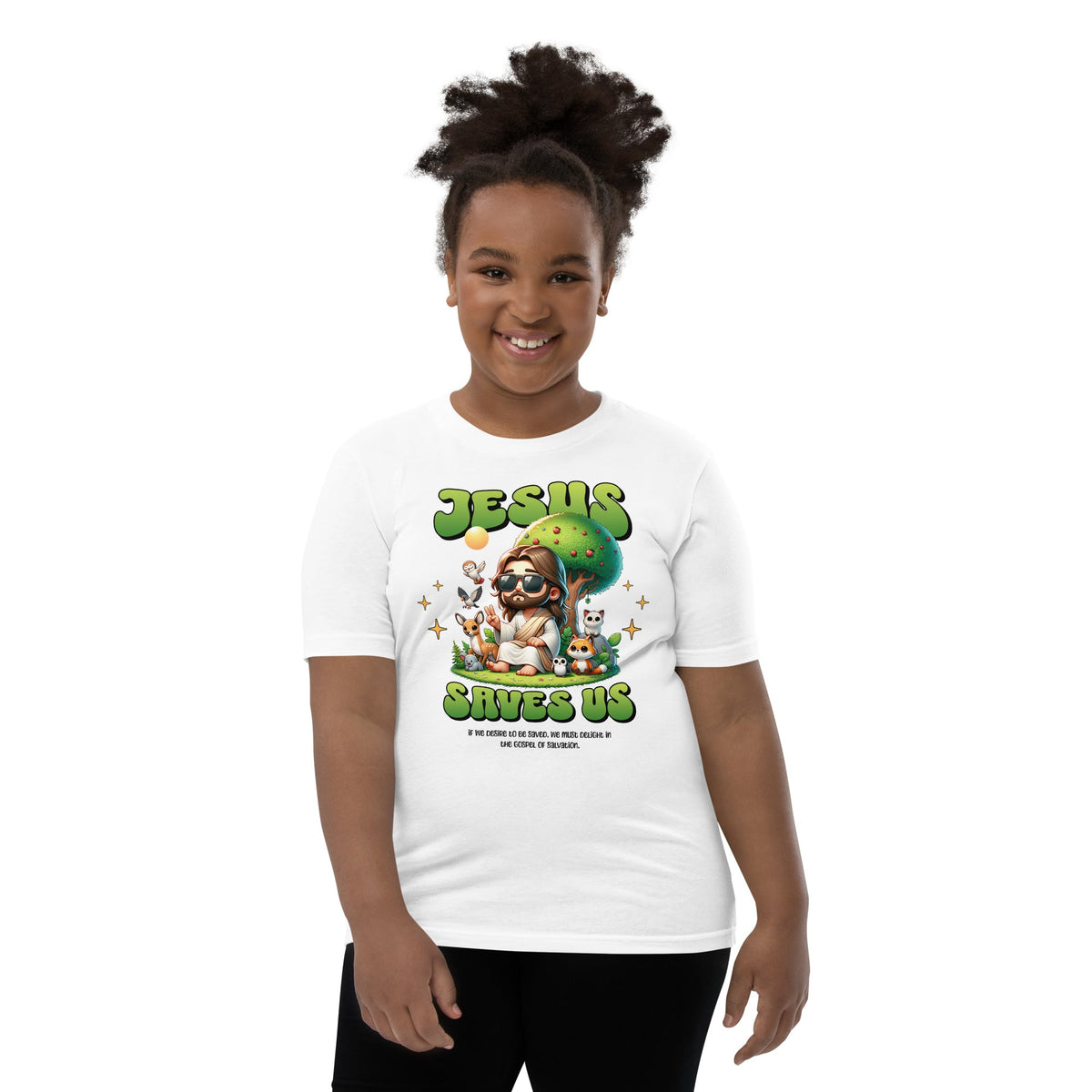 Jesus saves Youth T-Shirt Funky African